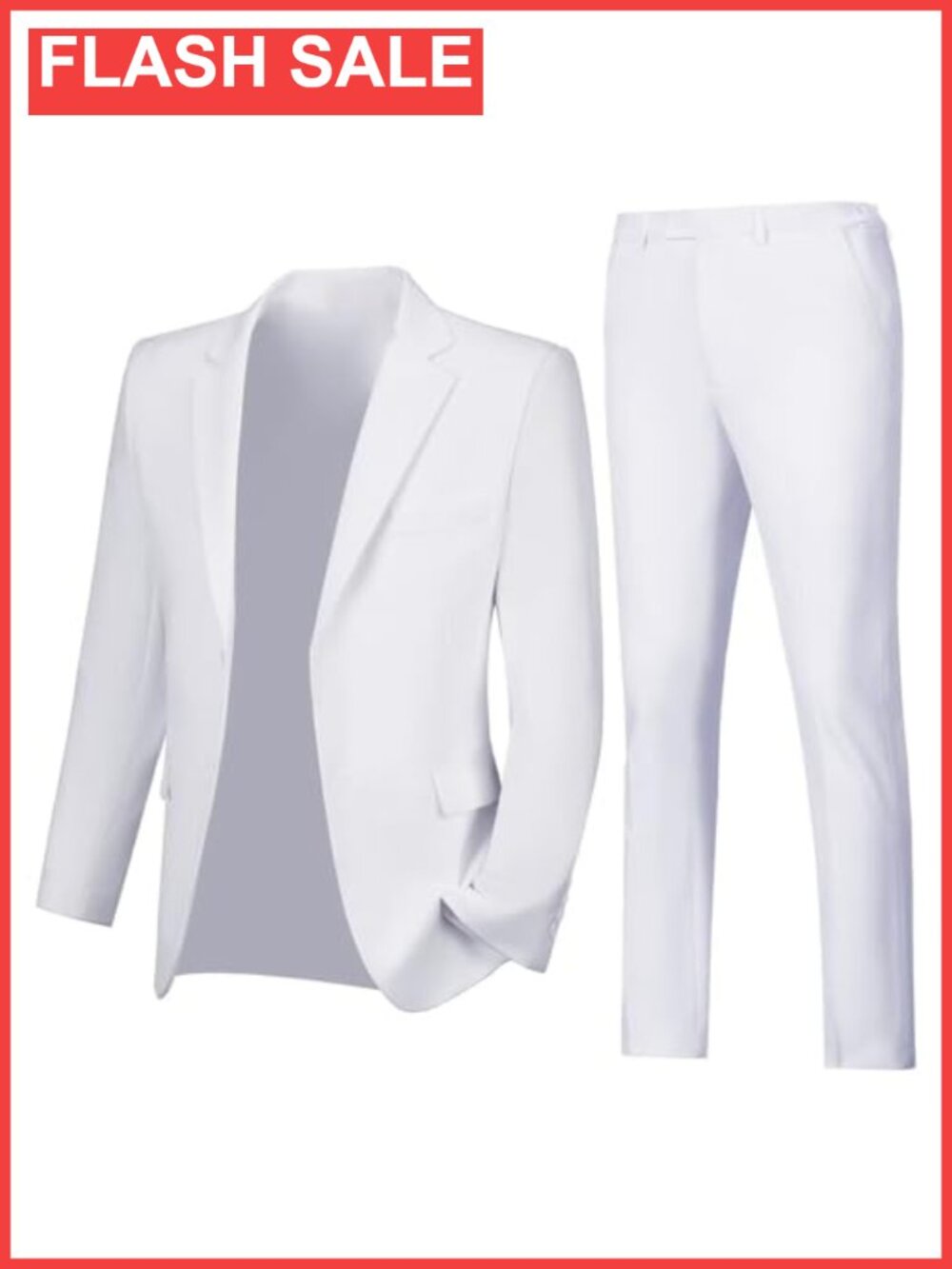 Men's 2 Piece Suit Slim 2 Button Prom Suit Jacket Pants Tuxedo Set